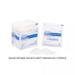 GAUZE SPONGE WOVEN CURITY 4INX4IN 8-PLY STERILE