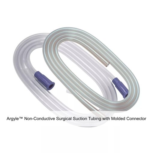 Argyle™ Non-Conductive Surgical Suction Tubing with Molded Connector, 0.281IN, 6FT, Non-Sterile, Banded