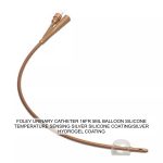FOLEY URINARY CATHETER 16FR 5ML BALLOON SILICONE TEMPERATURE SENSING SILVER SILICONE COATING/SILVER HYDROGEL COATING