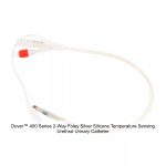 Dover™ 400 Series 2-Way Foley Silver Silicone Temperature Sensing Urethral Urinary Catheter, 18FR, 5ML