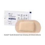 Kendall™ Gentle Bordered Foam Dressing with Silicone Adhesive,1.75 x 3.25IN