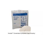 Kendall™ Fenestrated Hydrophilic Foam Dressing, 3.5 x 3IN, Sterile