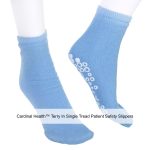 Cardinal Health™ Terry In Single Tread Patient Safety Slippers, Blue, Medium