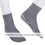 Cardinal Health™ Terry In Single Tread Patient Safety Slippers, Gray, X-Large