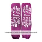 Cardinal Health™ Terry In Single Tread Patient Safety Slippers, Purple, 3X-Large