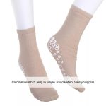 Cardinal Health™ Terry In Single Tread Patient Safety Slippers, Tan, Large