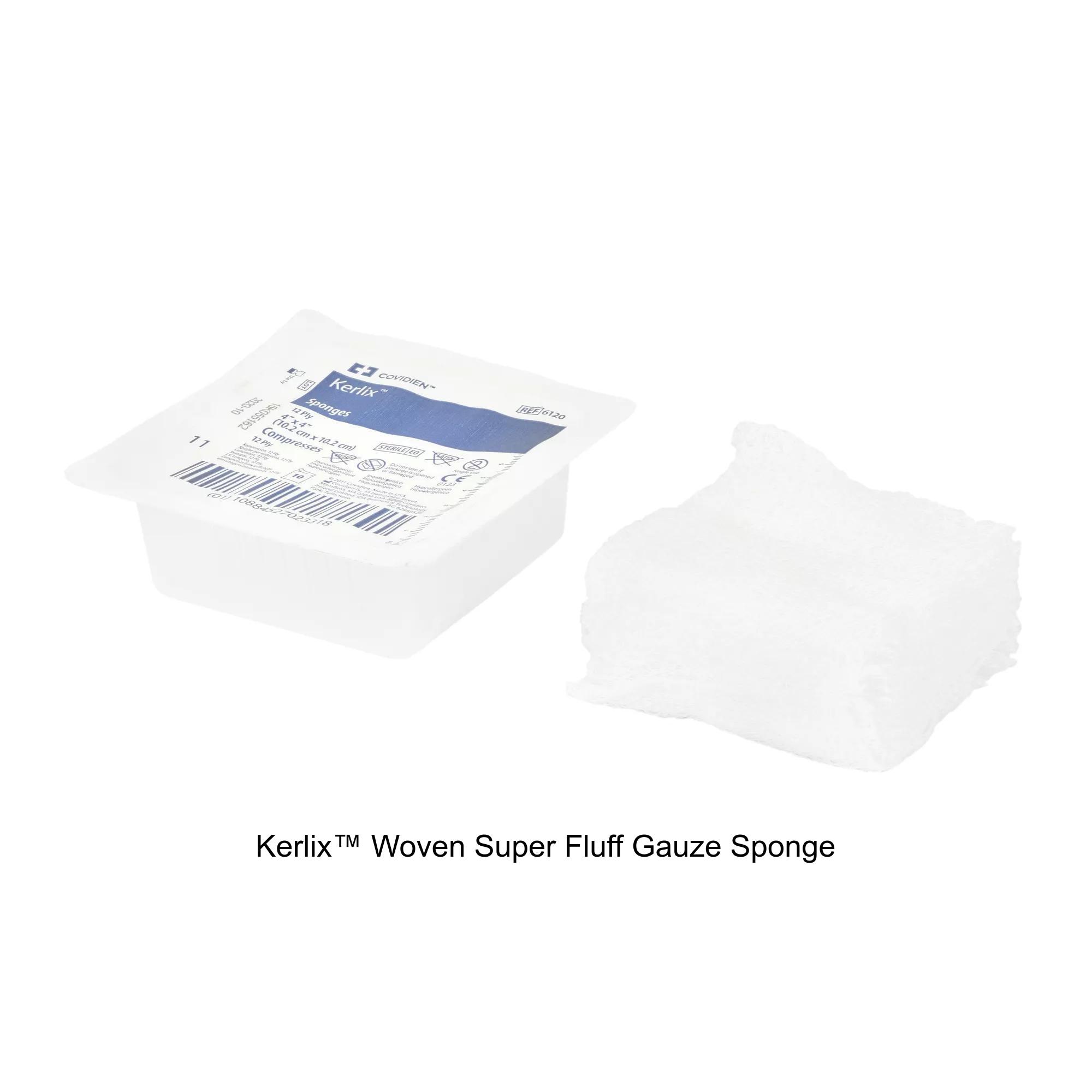 Kerlix™ Woven Super Fluff Gauze Sponge, Sterile, 4 x 4IN, 12 Ply