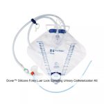 Dover™ Silicone Foley Luer Lock Sampling Urinary Catheterization Kit, 18FR, 5ML, 2000ML