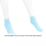 Cardinal Health™ Terry Out Double Tread Patient Safety Slippers, Blue, Medium