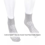Cardinal Health™ Terry Out Double Tread Patient Safety Slippers, Gray, X-Large