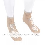 Cardinal Health™ Terry Out Double Tread Patient Safety Slippers, Tan, Large