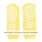 Cardinal Health™ Terry Out Double Tread Patient Safety Slippers, Yellow, Pediatric/Small