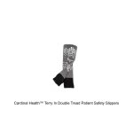 Cardinal Health™ Terry In Double Tread Patient Safety Slippers, Black, Bariatric Plus/Cast Cover
