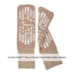 Cardinal Health™ Terry In Double Tread Patient Safety Slippers, Brown, Bariatric