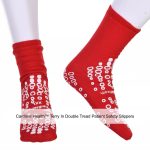 Cardinal Health™ Terry In Double Tread Patient Safety Slippers, Red, 2X-Large