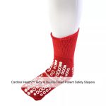 Cardinal Health™ Terry In Double Tread Patient Safety Slippers, Red, Bariatric