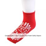 Cardinal Health™ Terry In Double Tread Patient Safety Slippers, Red, Large