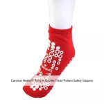 Cardinal Health™ Terry In Double Tread Patient Safety Slippers, Red, Medium