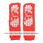 Cardinal Health™ Terry In Double Tread Patient Safety Slippers, Red, Pediatric/Small