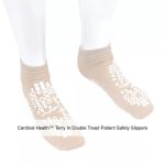 Cardinal Health™ Terry In Double Tread Patient Safety Slippers, Tan, Medium