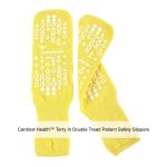 Cardinal Health™ Terry In Double Tread Patient Safety Slippers, Yellow, 3X-Large