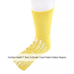 Cardinal Health™ Terry In Double Tread Patient Safety Slippers, Yellow, Bariatric