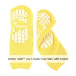 Cardinal Health™ Terry In Double Tread Patient Safety Slippers, Yellow, Pediatric/Small