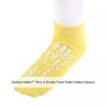 Cardinal Health™ Terry In Double Tread Patient Safety Slippers, Yellow, Medium