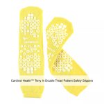 Cardinal Health™ Terry In Double Tread Patient Safety Slippers, Yellow, X-Large