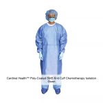 Cardinal Health™ Poly-Coated SMS Knit Cuff Chemotherapy Isolation Gown, Blue, X-Large