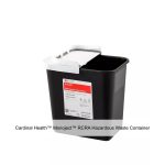 Cardinal Health™ Monoject™ RCRA Hazardous Waste Container, Hinged Lid, Black, 2GAL