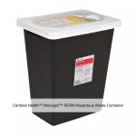 Cardinal Health™ Monoject™ RCRA Hazardous Waste Container, Slide Lid, Black, 8 Gallon
