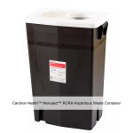 Cardinal Health™ Monoject™ RCRA Hazardous Waste Container, Slide Lid, Black, 18 Gallon