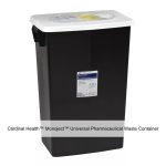 Cardinal Health™ Monoject™ Universal Pharmaceutical Waste Container, Slide Lid, Black, 18 Gallon
