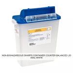 NON-BIOHAZARDOUS SHARPS CONTAINER COUNTER-BALANCED LID 3GAL WHITE
