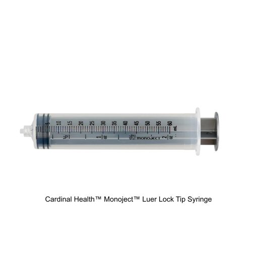 Cardinal Health™ Monoject™ Luer Lock Tip Syringe, 60ML, Non-Sterile