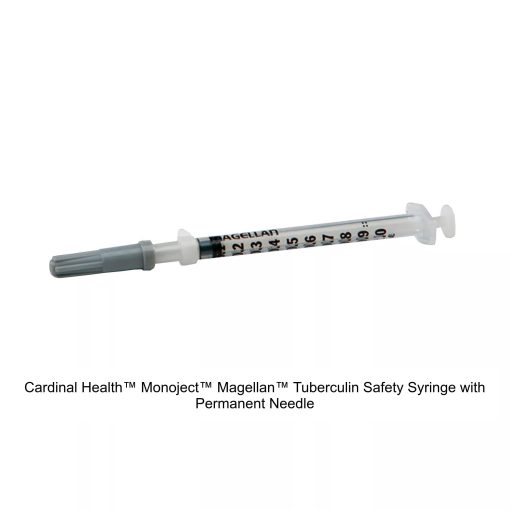 Cardinal Health™ Monoject™ Magellan™ Tuberculin Safety Syringe with Permanent Needle, 1ML, 28GA x 0.5IN