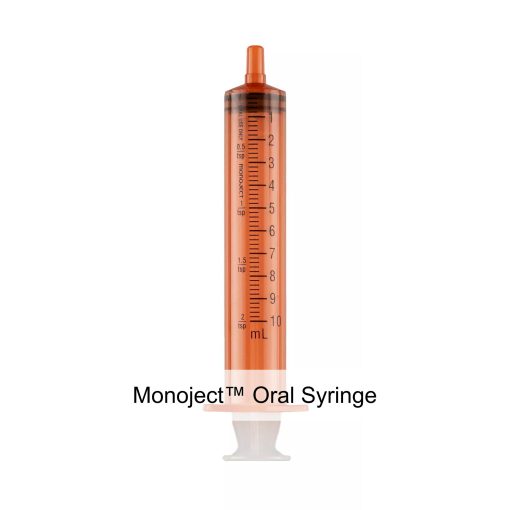 Monoject™ Oral Syringe, 10ML, 0.2ML Graduation, Amber