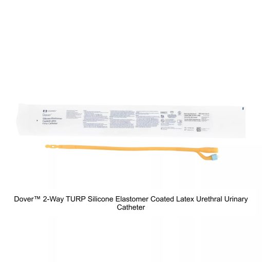 Dover™ 2-Way TURP Silicone Elastomer Coated Latex Urethral Urinary Catheter, 24FR, 30ML