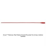 Dover™ Robinson Red Rubber Smooth Rounded Tip Urinary Urethral Catheter, 12FR