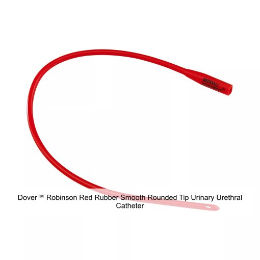 Dover™ Robinson Red Rubber Smooth Rounded Tip Urinary Urethral Catheter, 28FR