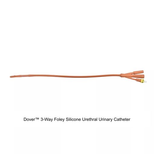 Dover™ 3-Way Foley Silicone Urethral Urinary Catheter, 16FR, 5ML