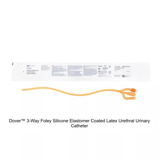 Dover™ 3-Way Foley Silicone Elastomer Coated Latex Urethral Urinary Catheter, 22FR, 5ML