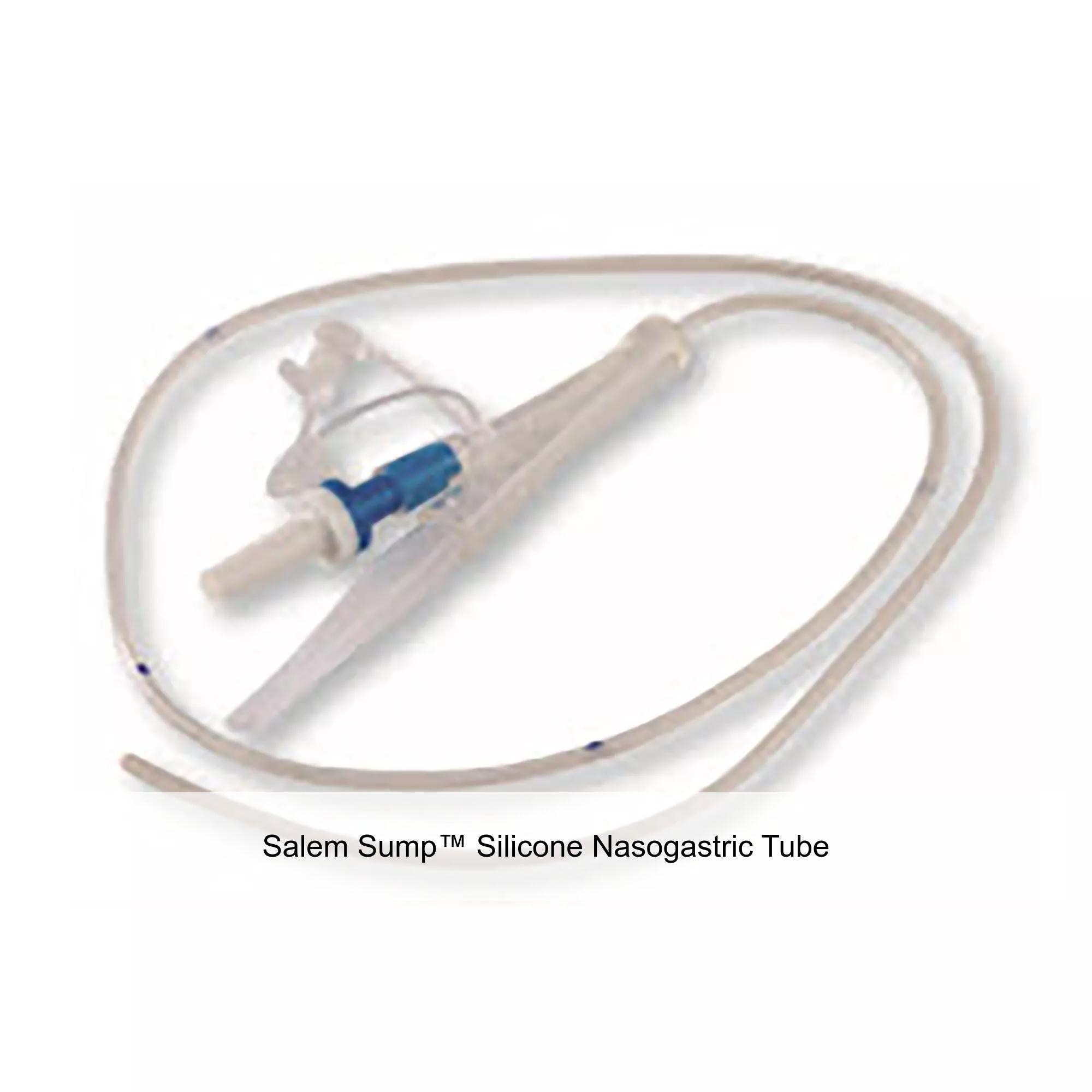 Salem Sump™ Silicone Nasogastric Tube, Radiopaque Line, Anti Reflux Valve, 12FR, 48IN