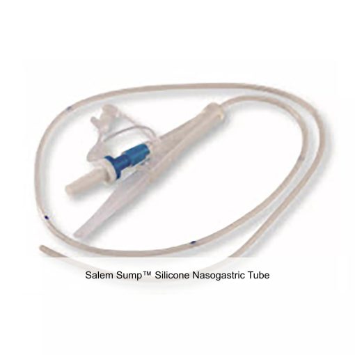 Salem Sump™ Silicone Nasogastric Tube, Radiopaque Line, Anti Reflux Valve, 14FR, 48IN