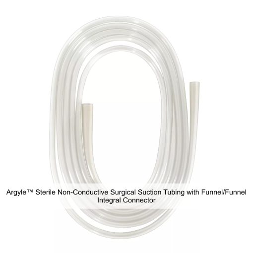 Argyle™ Sterile Non-Conductive Surgical Suction Tubing with Funnel/Funnel Integral Connector, 0.250IN, 12FT