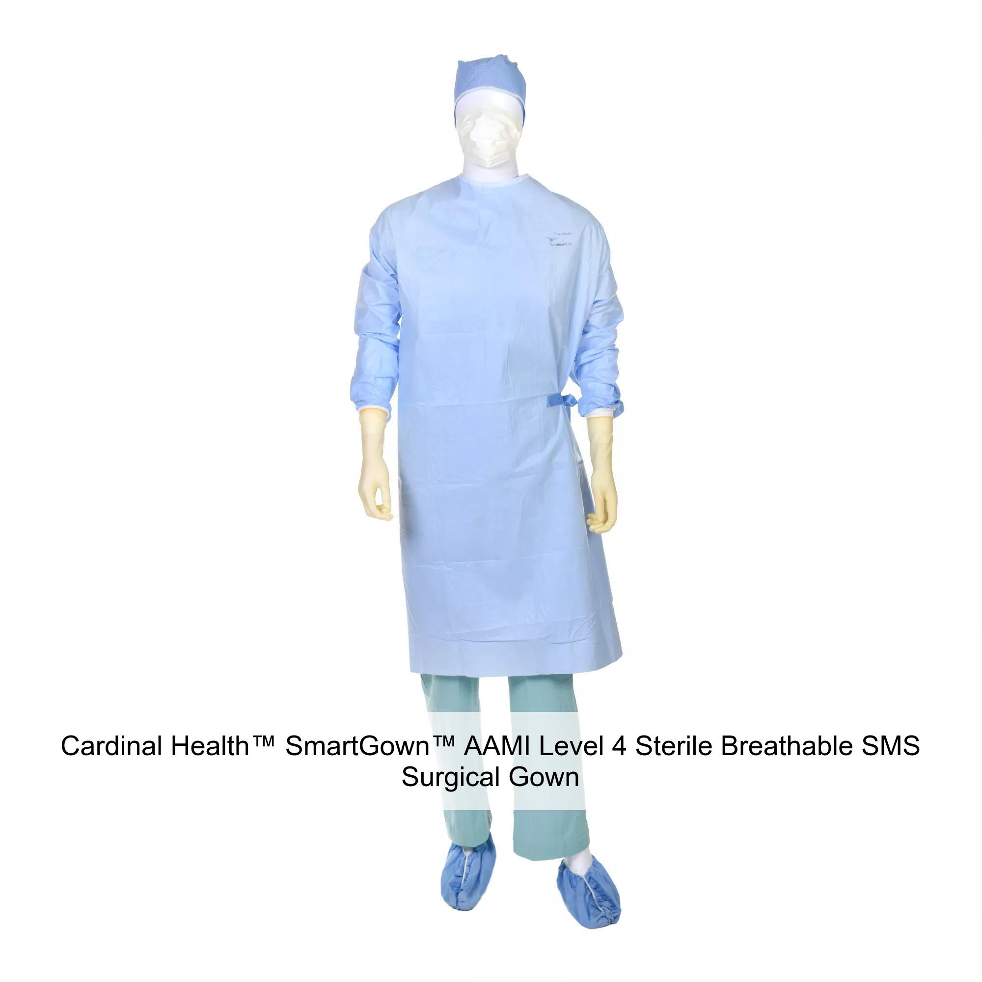 Cardinal Health™ SmartGown™ AAMI Level 4 Sterile Breathable SMS Surgical Gown, Blue, 2X-Large