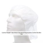 Cardinal Health™ Non-Woven Spunbond Polypropylene Comfort Bouffant Cap, White, 21IN