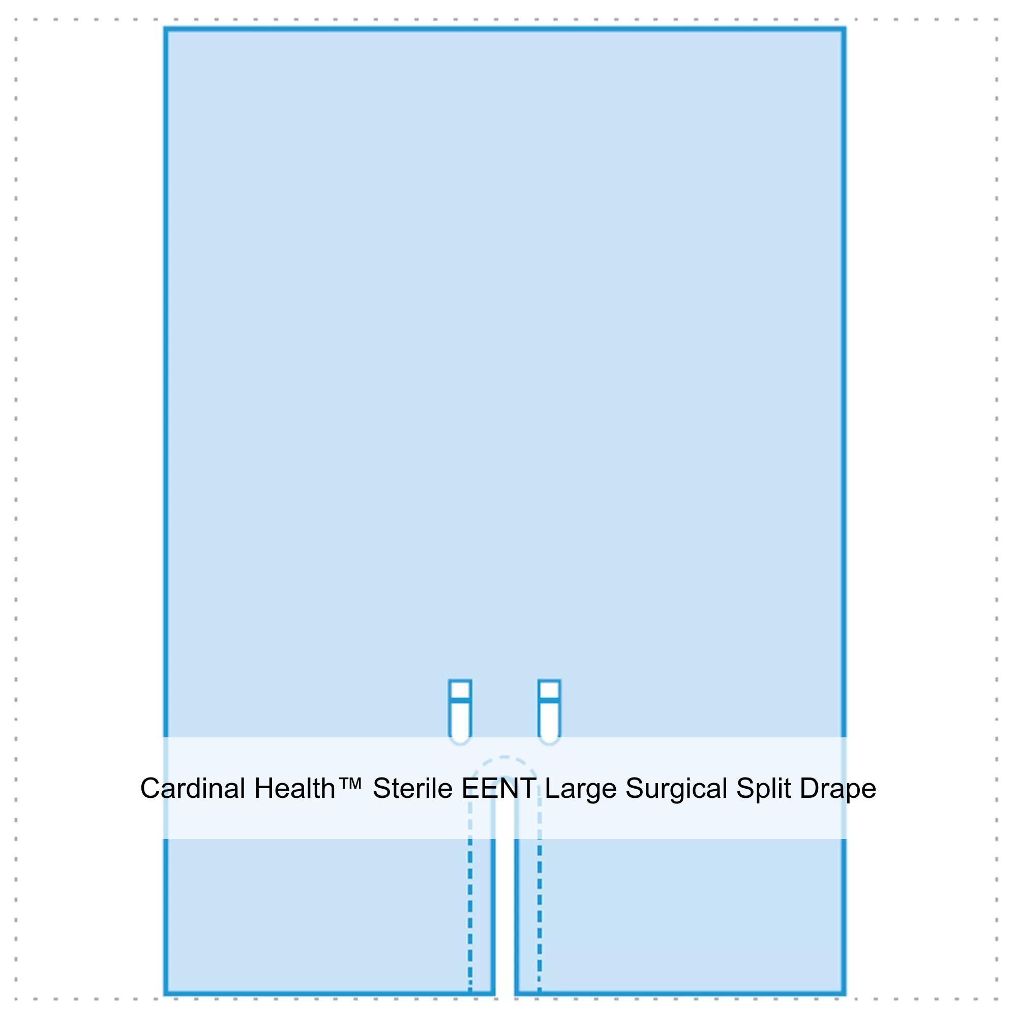 Cardinal Health™ Sterile EENT Large Surgical Split Drape, 77 x 124IN ...