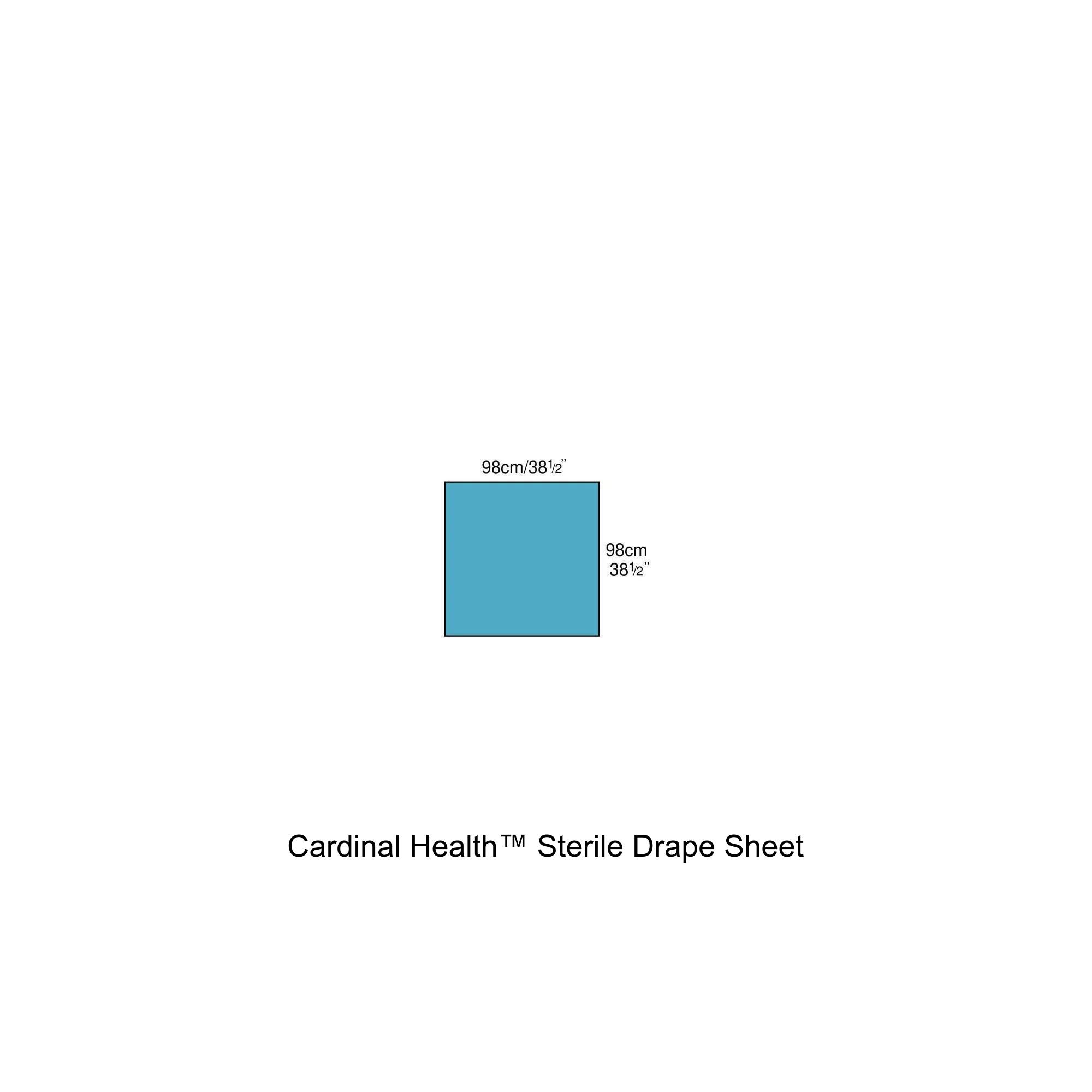 Cardinal Health™ Sterile Drape Sheet, Square-Folded, 38.5 x 38.5IN